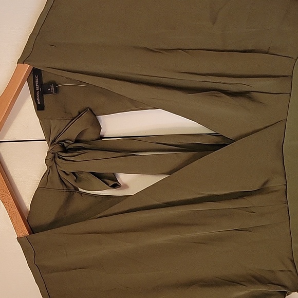 Banana Republic Dolman Tie Neck Surplice Top - Picture 2 of 5